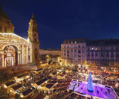 Budapest Christmas Market St Stephen Basilica